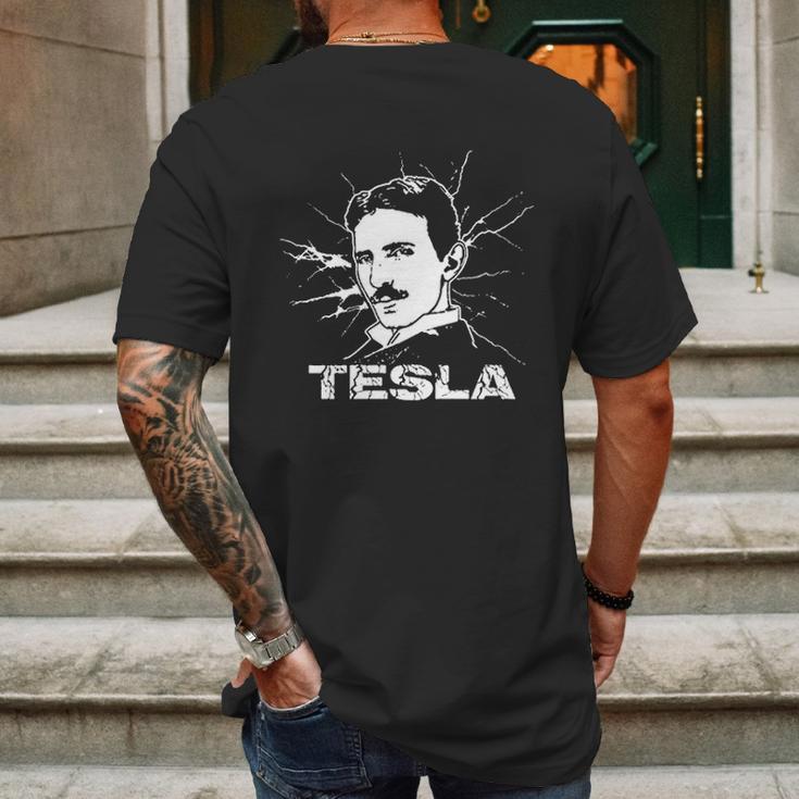 Epicdelusion Science Nikola Tesla Mens Back Print T-shirt Gifts for Men