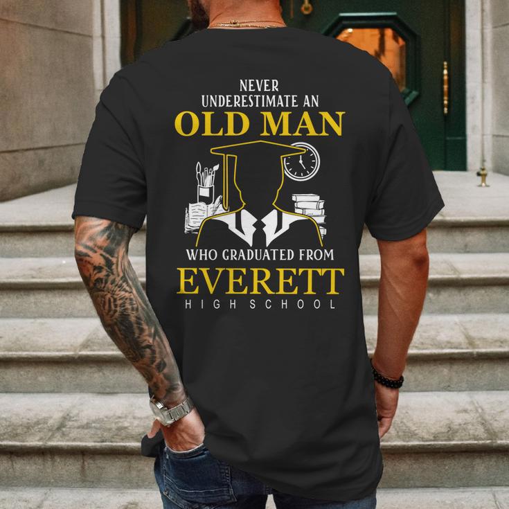 Everett High School Mens Back Print T-shirt Gifts for Men