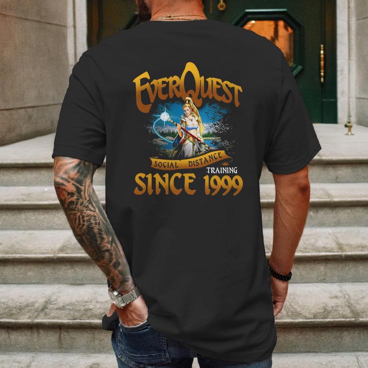 Everquest Social Distancing Training Since 1999 Mens Back Print T-shirt Gifts for Men