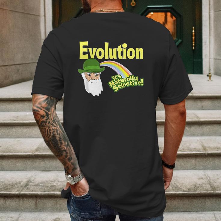 Evolution It Is Naturally Selective Charles Darwin Mens Back Print T-shirt Gifts for Men