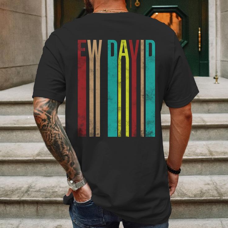 Ew David Retro Logo Mens Back Print T-shirt Gifts for Men