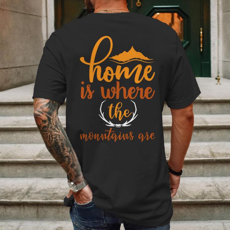 Explorertravle Lover Always Consider Home Is Where The Mountain Are Mens Back Print T-shirt Gifts for Men