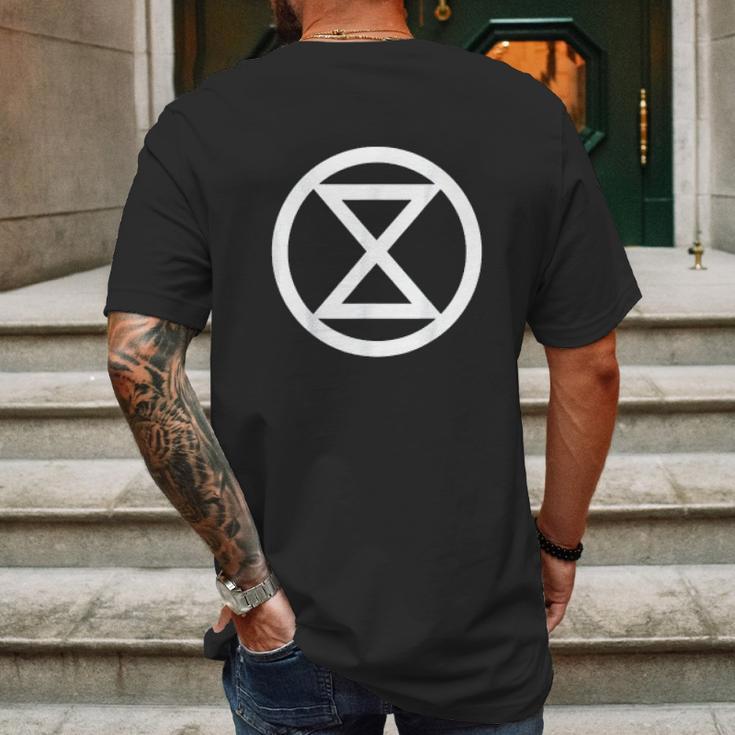 Extinction Rebellion Rebel For Life Climate Change Carbon Mens Back Print T-shirt Gifts for Men