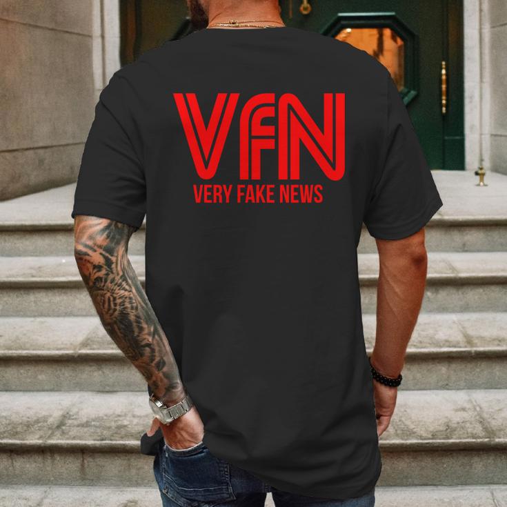 Very Fake News Network Mens Back Print T-shirt Gifts for Men