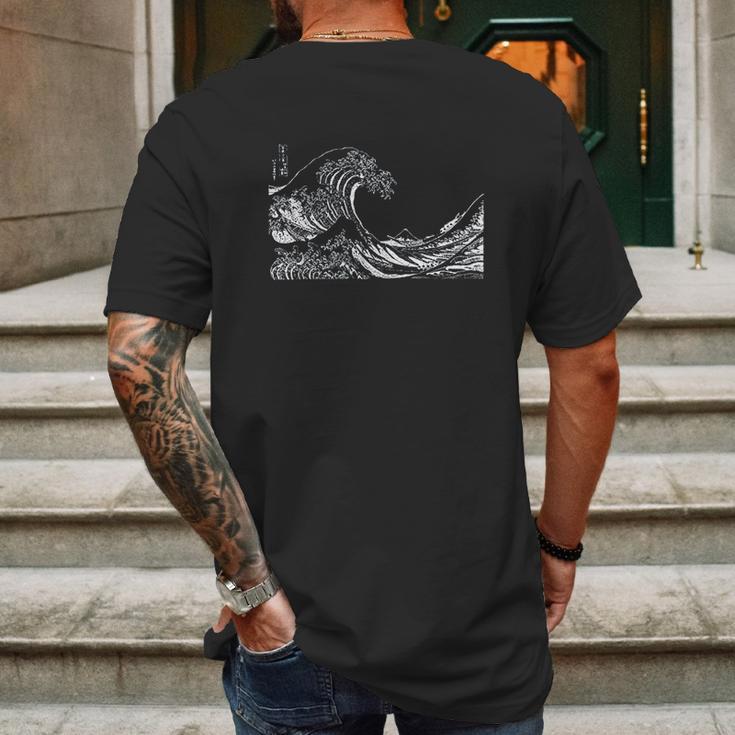 Famous Vintage Art The Great Wave By Katsushika Hokusai Mens Back Print T-shirt Gifts for Men