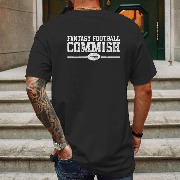 Fantasy Football Commish Funny Gift For Dad Game Day Mens Back Print T-shirt Gifts for Men