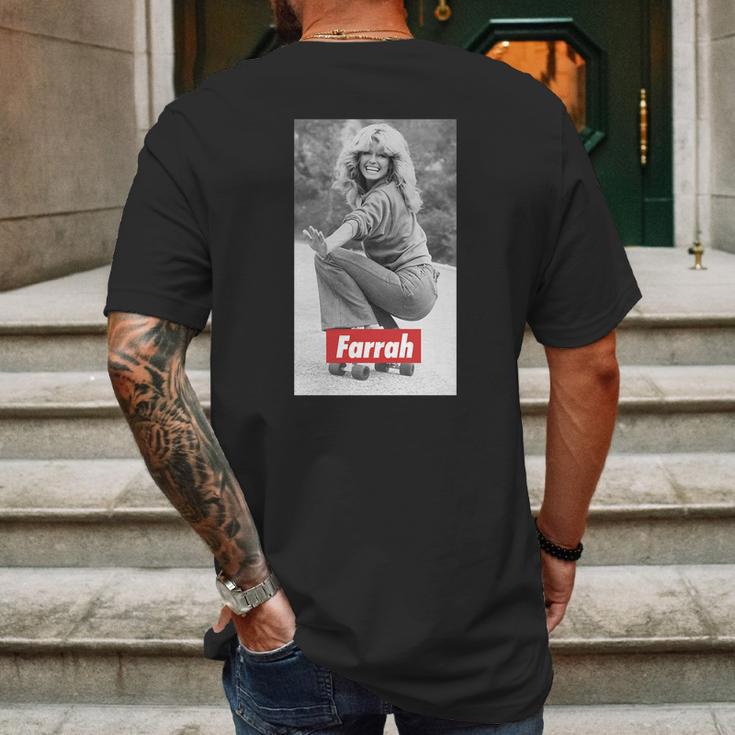 Farrah Fawcett Retro Mens Back Print T-shirt Gifts for Men