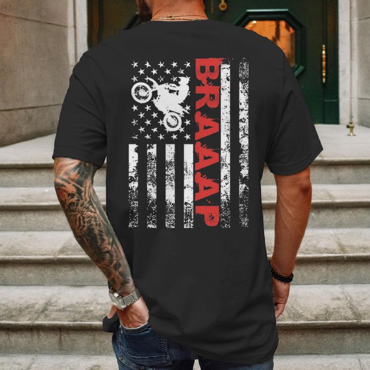 Father S Day Black Braaap Vintage Usa American Flag Mens Back Print T-shirt Gifts for Men