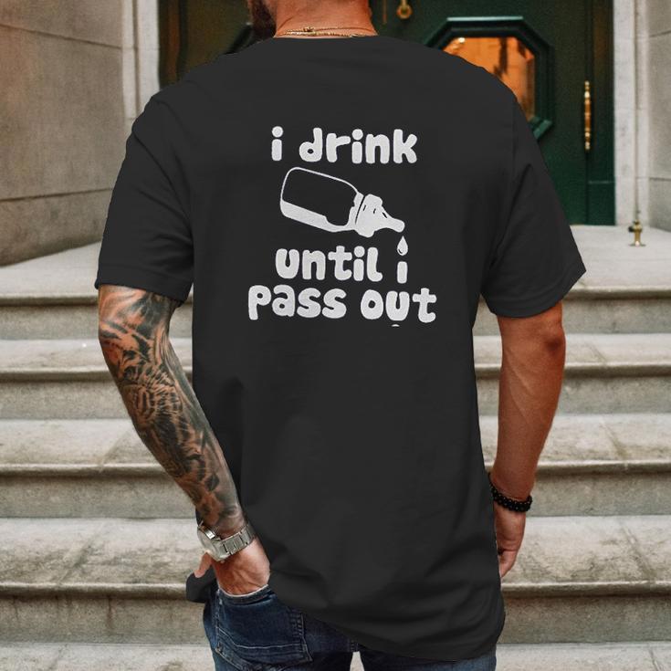 Fayfaire Boutique Funny I Drink Until I Pass Out Mens Back Print T-shirt Gifts for Men