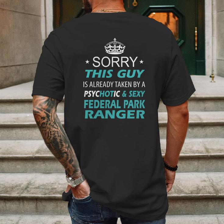 Federal Park Ranger Mens Back Print T-shirt Gifts for Men