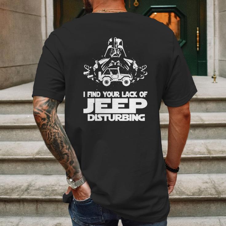 I Find Your Lack Of Jeep Disturbing Mens Back Print T-shirt Gifts for Men