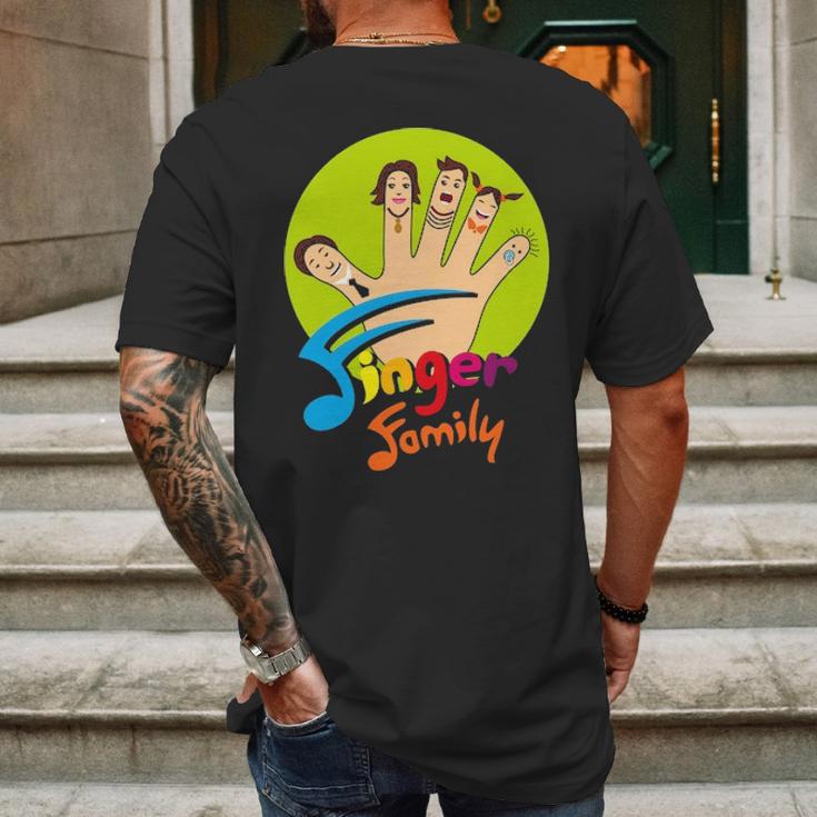 Finger Family Mens Back Print T-shirt Gifts for Men