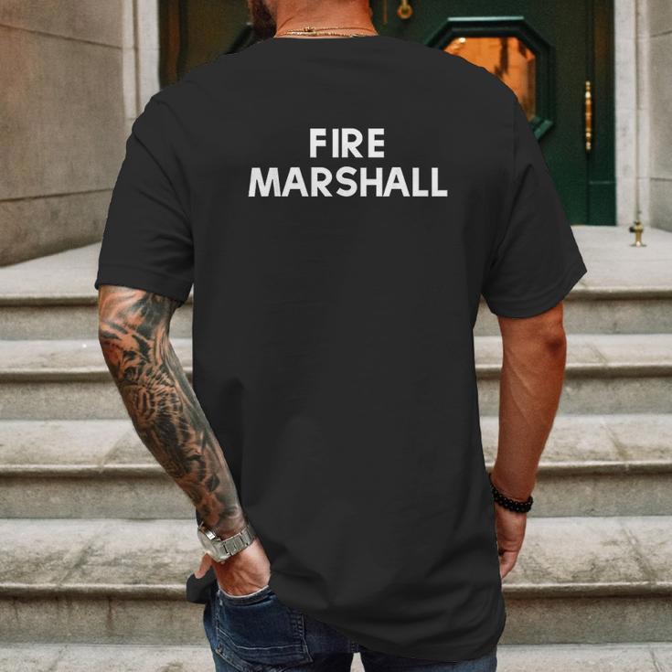 Fire Marshall Mens Back Print T-shirt Gifts for Men