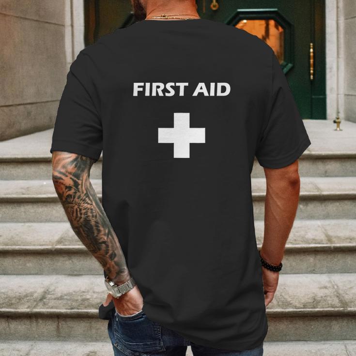 First Red Cross Staff Mens Back Print T-shirt Gifts for Men