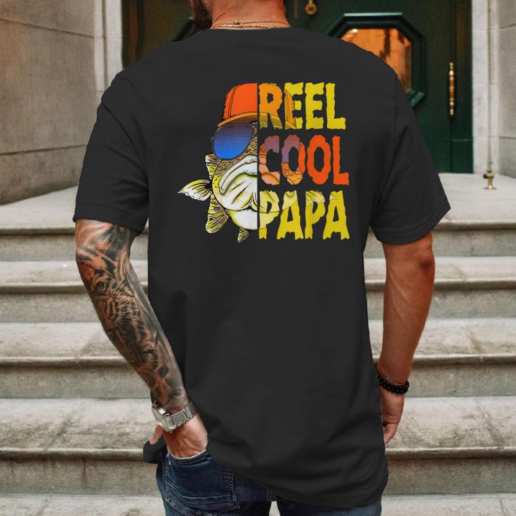 Fishing Real Cool PapaFishing Papa Mens Back Print T-shirt Gifts for Men