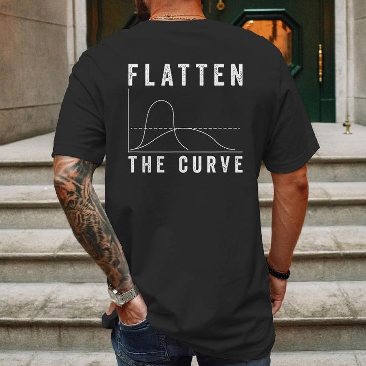 Flatten The Curve Epidemic Mens Back Print T-shirt Gifts for Men