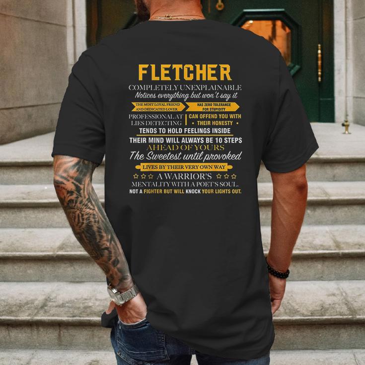 Fletcher Completely Unexpiainable Mens Back Print T-shirt Gifts for Men