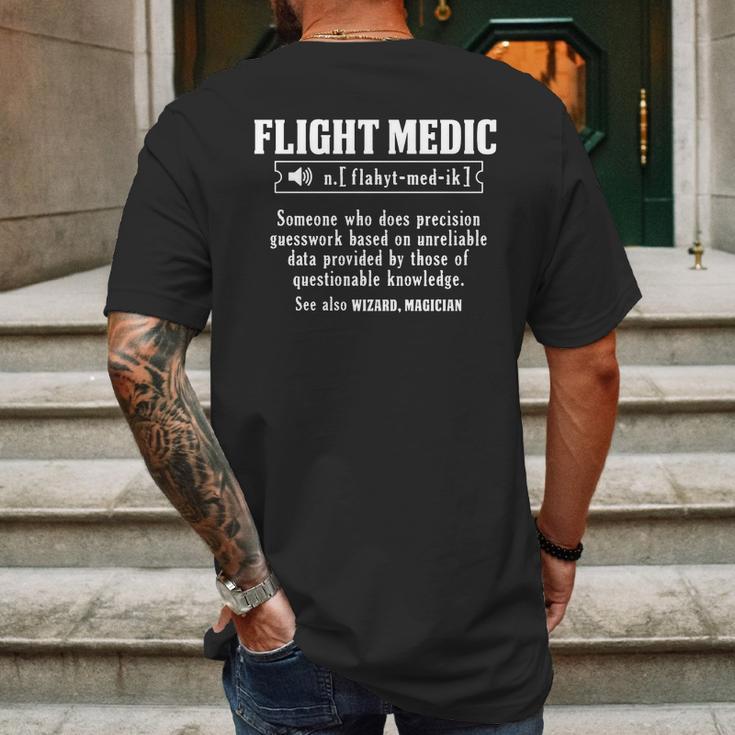 Flight Medic Mens Back Print T-shirt Gifts for Men