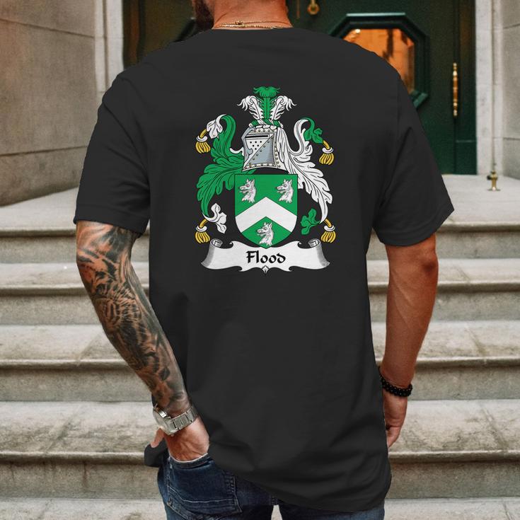 Flood Coat Of Arms Irish Family Crests Mens Back Print T-shirt Gifts for Men