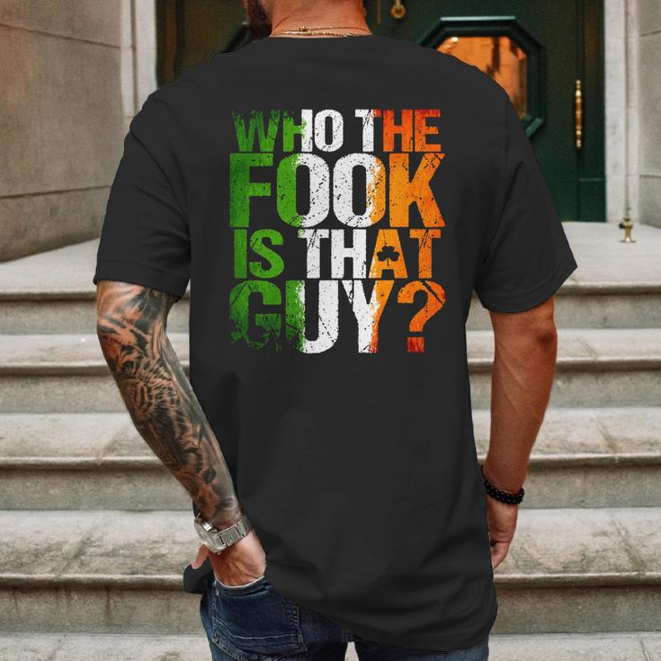 Who The Fook Is That GuyShirt For Boxing Mens Back Print T-shirt Gifts for Men