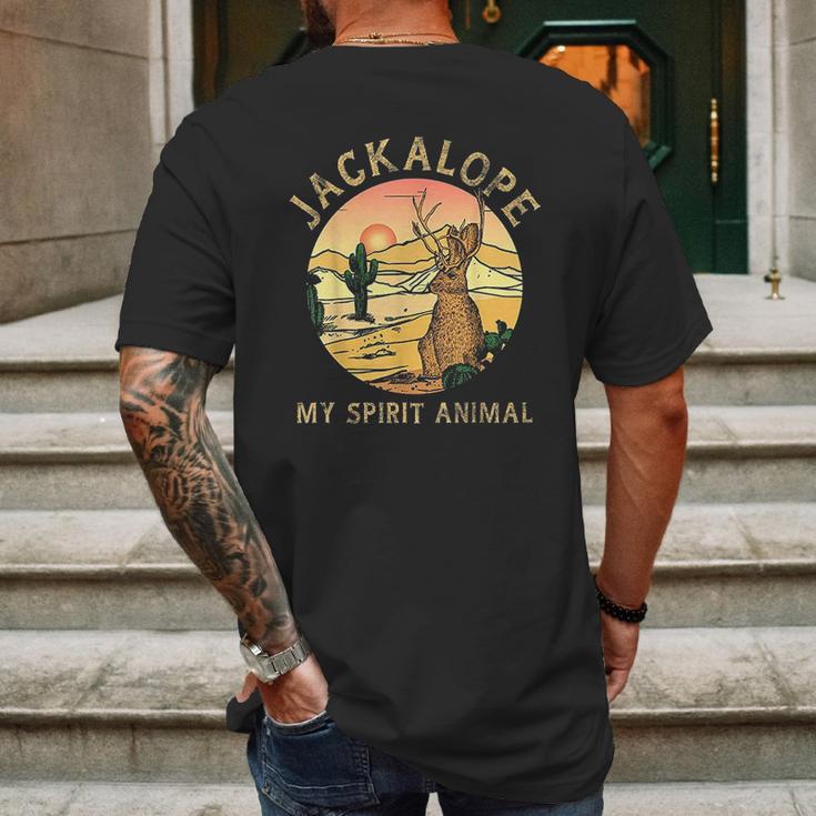 Forest Jackrabbit Desert Jackalope Mens Back Print T-shirt Gifts for Men