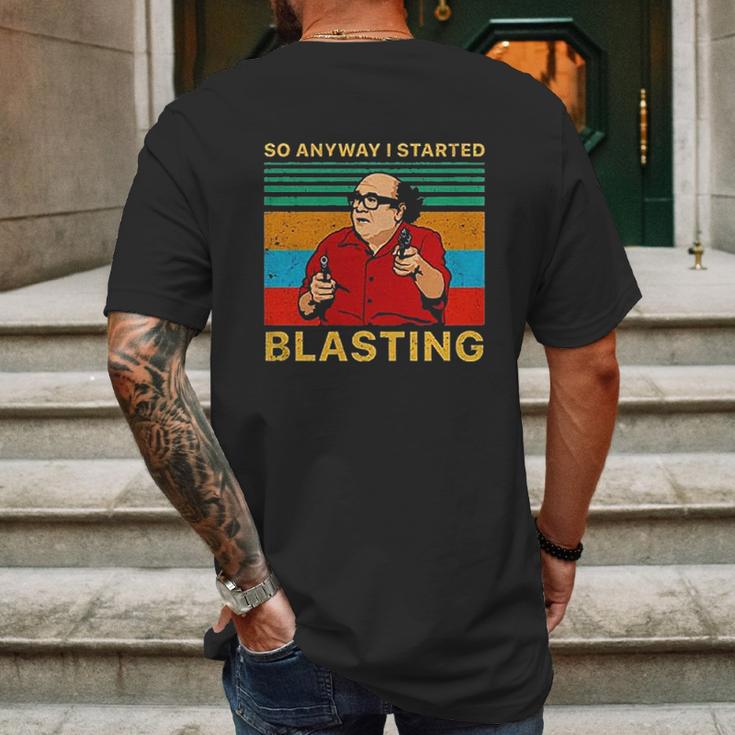 Frank Reynolds So Anyway I Started Blasting Vintage Mens Back Print T-shirt Gifts for Men