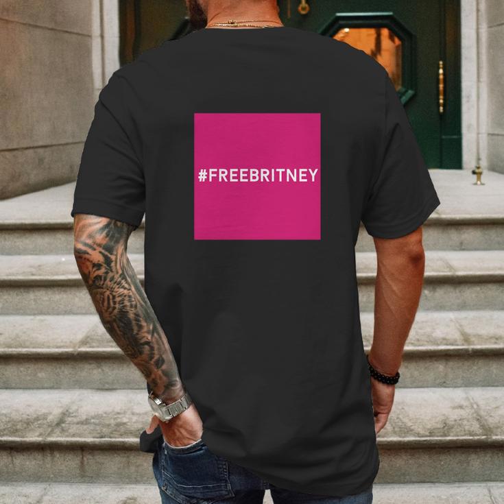 Free Britney Pink Gift Mens Back Print T-shirt Gifts for Men