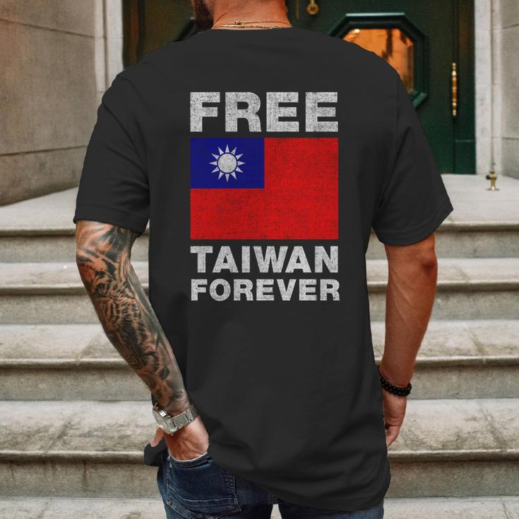 Free Taiwan Forever Anti Xi Jinping Chinese Communist Party Great Gift Mens Back Print T-shirt Gifts for Men