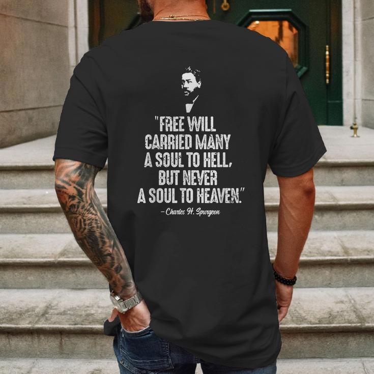 Free Will Carried Many To Hell Charles Spurgeon Quote Heaven Graphic Design Printed Casual Daily Basic Mens Back Print T-shirt Gifts for Men