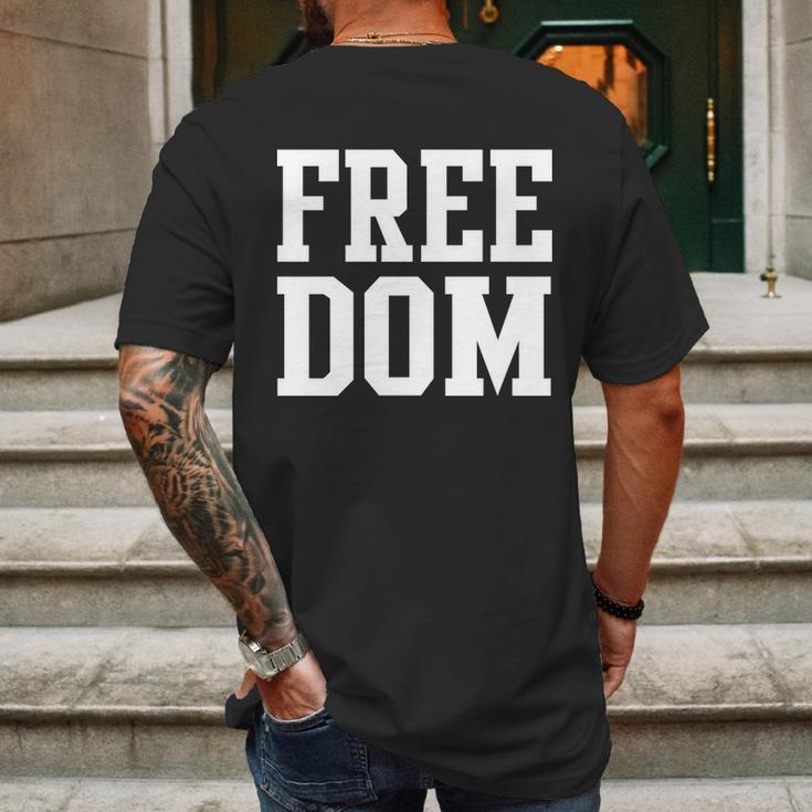 Freedom Logo Mens Back Print T-shirt Gifts for Men