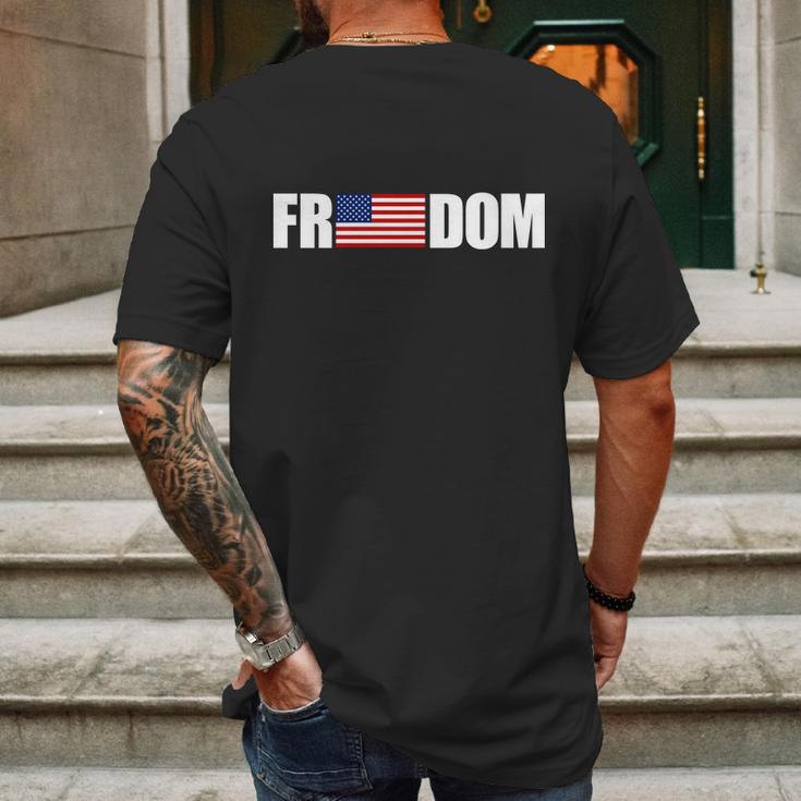 Freedom Simple Logo Mens Back Print T-shirt Gifts for Men