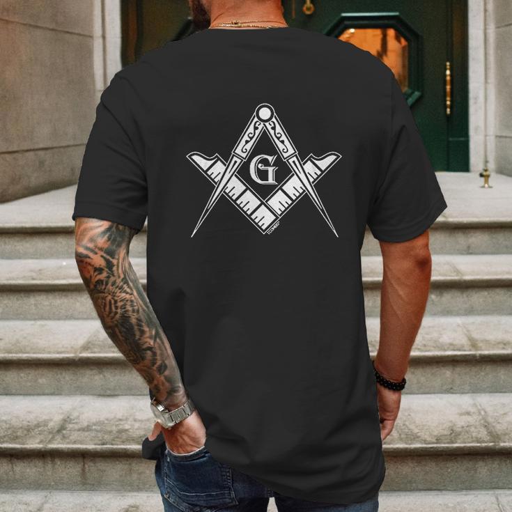 Freemason Illuminati Square Compass Mens Back Print T-shirt Gifts for Men