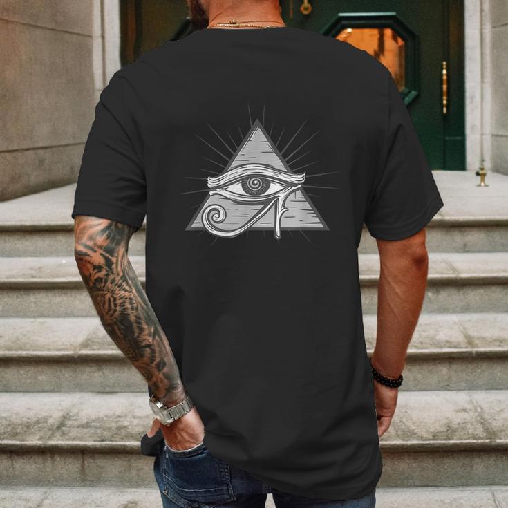 Freemason Mason Illuminati Circle Occult Conspiracy Gift Graphic Design Printed Casual Daily Basic Mens Back Print T-shirt Gifts for Men