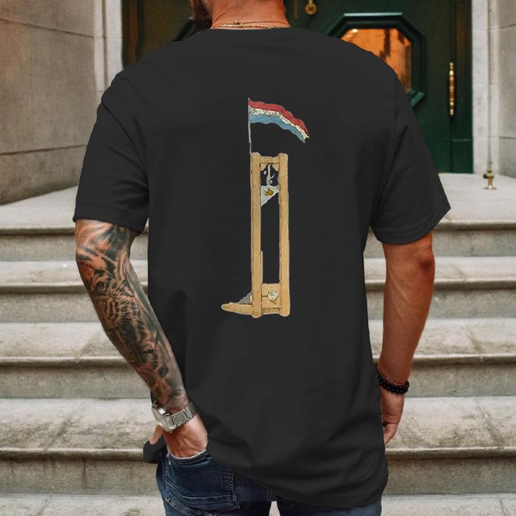 French Guillotine France Paris Flag Bastille Day Mens Back Print T-shirt Gifts for Men