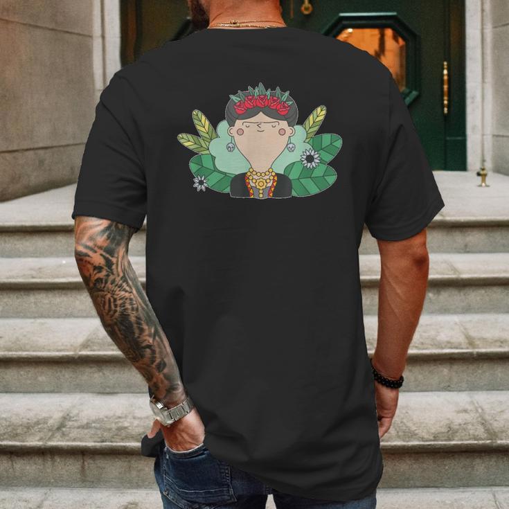 Frida Kahlo Funny Painting Mens Back Print T-shirt Gifts for Men