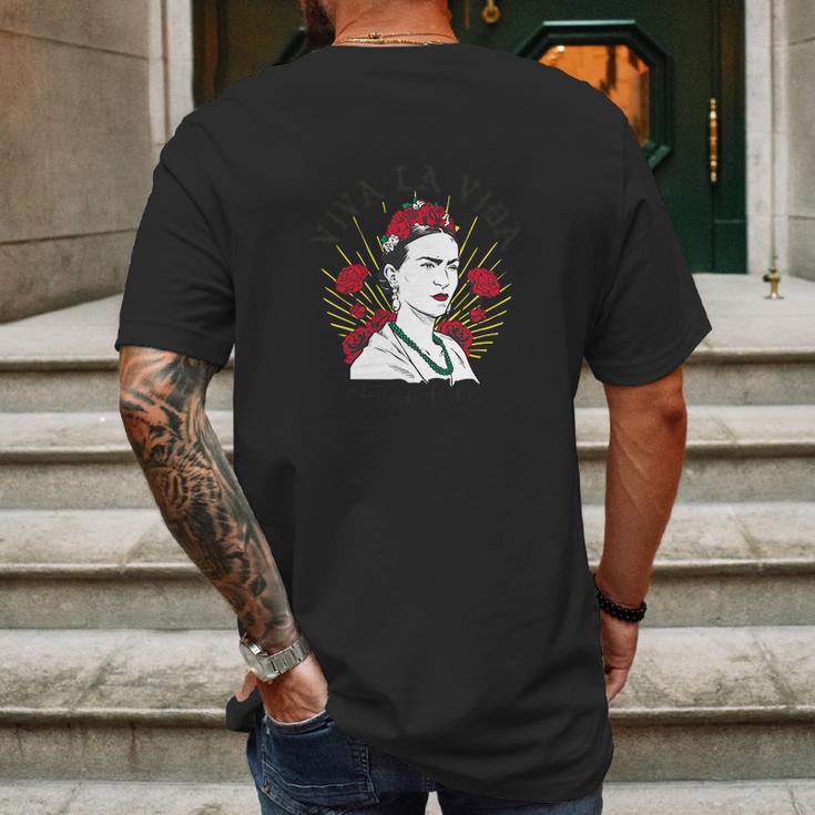 Frida Kahlo Viva La Vida Mens Back Print T-shirt Gifts for Men