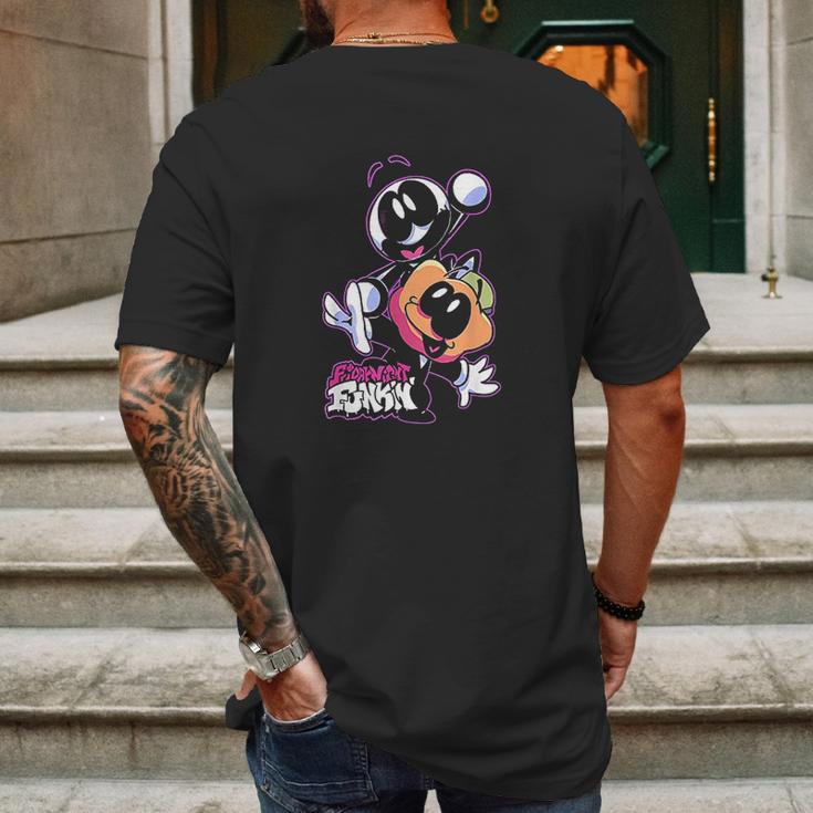 Friday Night Funkin Skid And Pump Artwork Mens Back Print T-shirt Gifts for Men