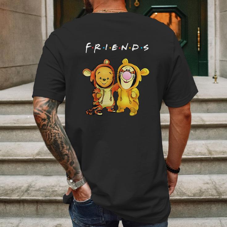 Friends Pooh And Tiger Mens Back Print T-shirt Gifts for Men