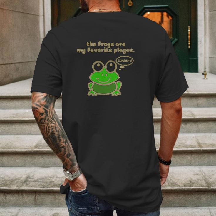 Frog Passover Plague Mens Back Print T-shirt Gifts for Men