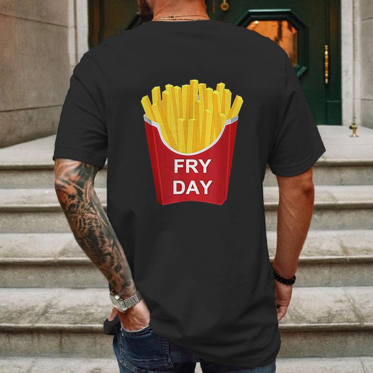 Fry Day Fryday French Fry Mens Back Print T-shirt Gifts for Men