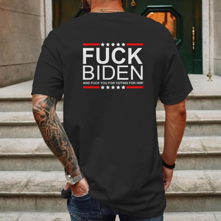 Fuck Biden And Fuck You For Voting For Him Design Mens Back Print T-shirt Gifts for Men