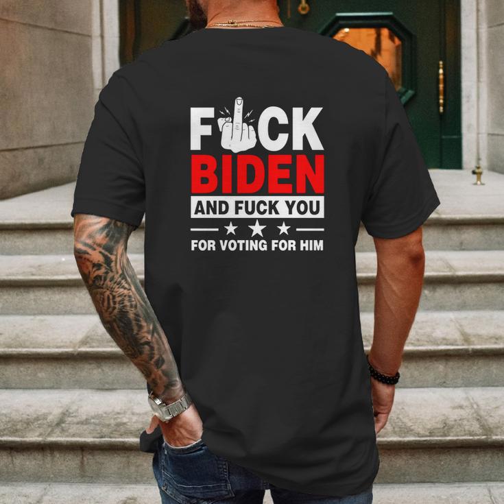 Fuck Biden And You For Voting For Him Political Mens Back Print T-shirt Gifts for Men