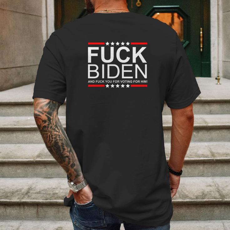 Fuck Biden And You For Voting For Him Political Design Mens Back Print T-shirt Gifts for Men