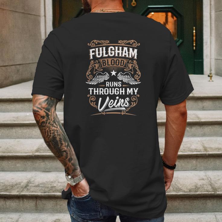 Fulgham Blood Runs Through My Veins Legend Name GiftsShirt Mens Back Print T-shirt Gifts for Men