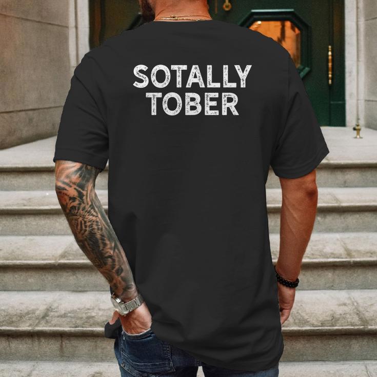 Funny Drinking Sotally Tober Alcohol Mens Back Print T-shirt Gifts for Men