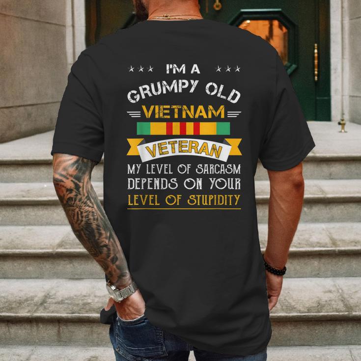 Funny Gift For Grumpy Old Vietnam Veteran Graphic Design Printed Casual Daily Basic Mens Back Print T-shirt Gifts for Men