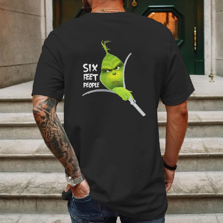 Funny Grinch 6 Feet People Mens Back Print T-shirt Gifts for Men