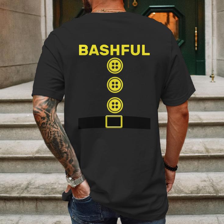 Funny Halloween Bashful Dwarf Halloween Costume Mens Back Print T-shirt Gifts for Men