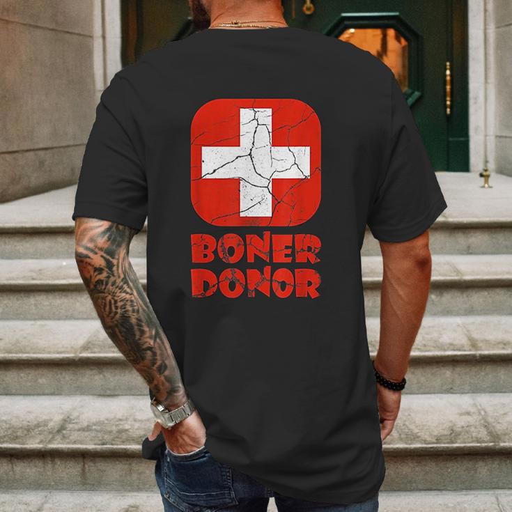 Funny Halloween Boner Donor Mens Back Print T-shirt Gifts for Men