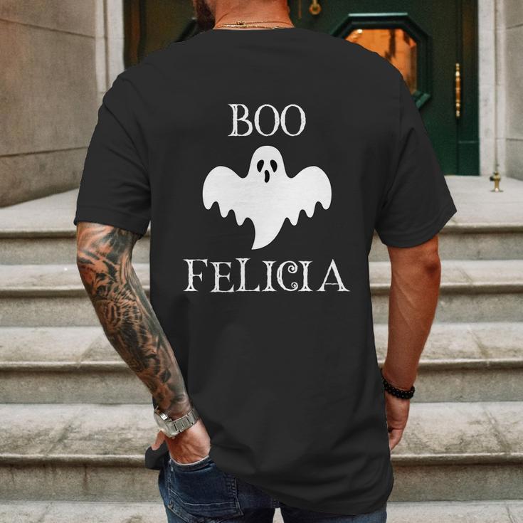 Funny Halloween Boo Felicia Funny Halloween Mens Back Print T-shirt Gifts for Men